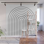 Minimal Arch IV Black and White Modern Geometric Lines Wall Mural Gallery Image 1