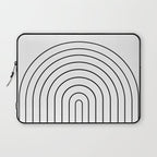 Minimal Arch IV Black and White Modern Geometric Lines Laptop Sleeve Gallery Image 1