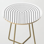 Minimal Arch IV Black and White Modern Geometric Lines Side Table Gallery Image 2