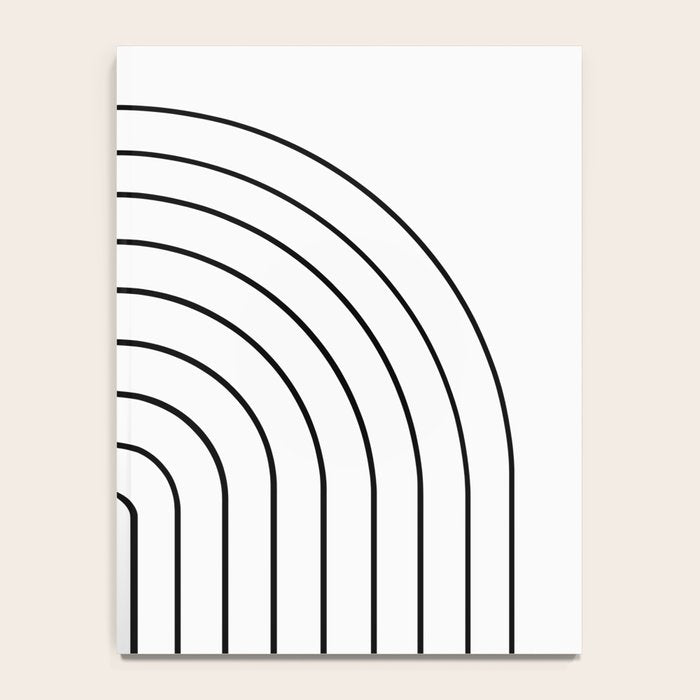 Minimal Arch IV Black and White Modern Geometric Lines Notebook Gallery Image 4