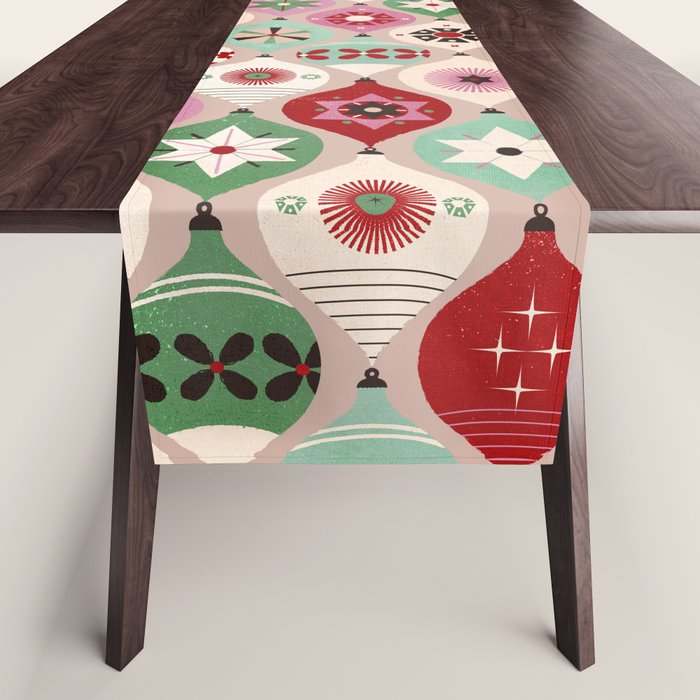 Festive Baubles Pattern Table Runner Gallery Image 1