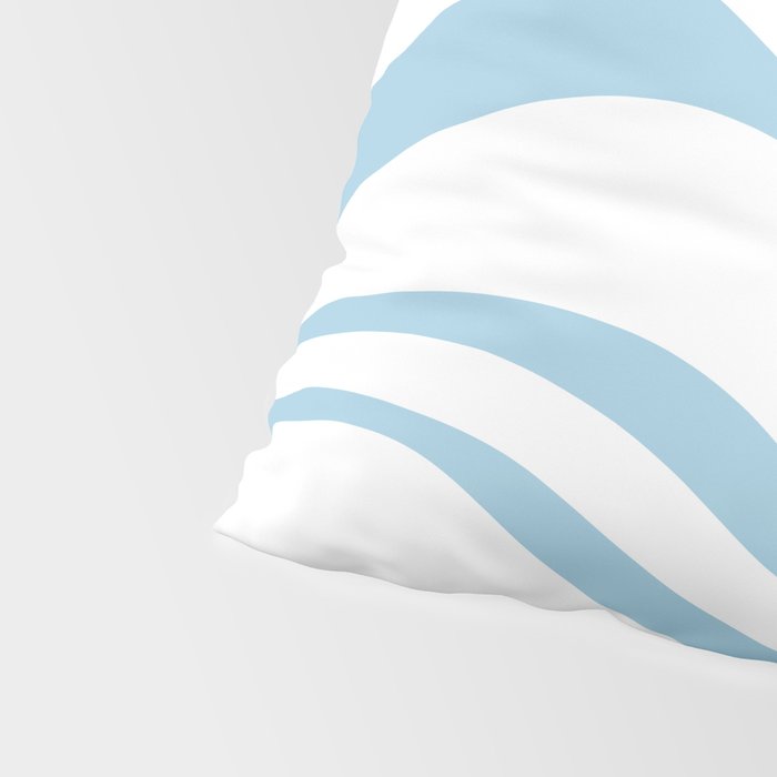 Retro Modern Liquid Swirl Abstract Pattern Square in Light Blue and White Pillow Sham Gallery Image 4