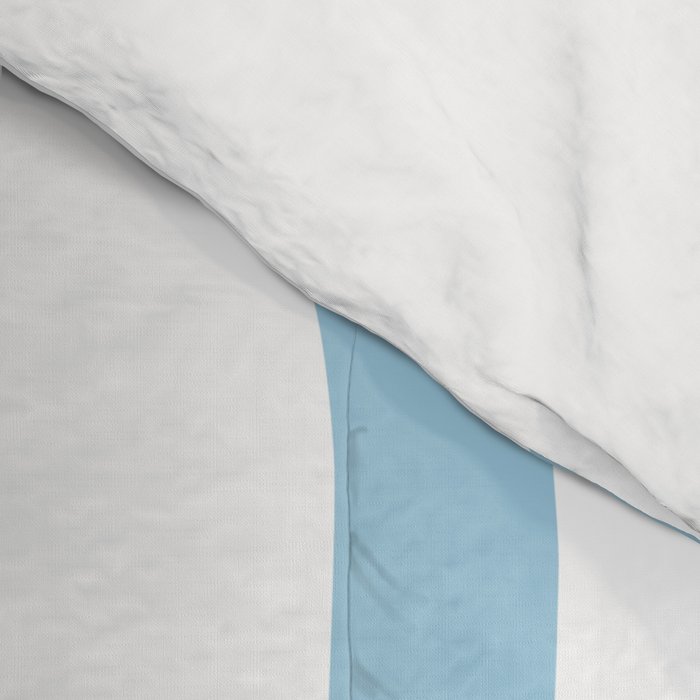 Retro Modern Liquid Swirl Abstract Pattern Square in Light Blue and White Comforter Gallery Image 4