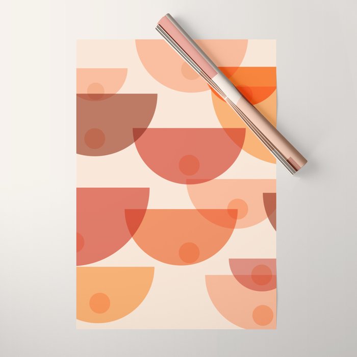 Mid Century Boobs Abstract Wrapping Paper Gallery Image 1