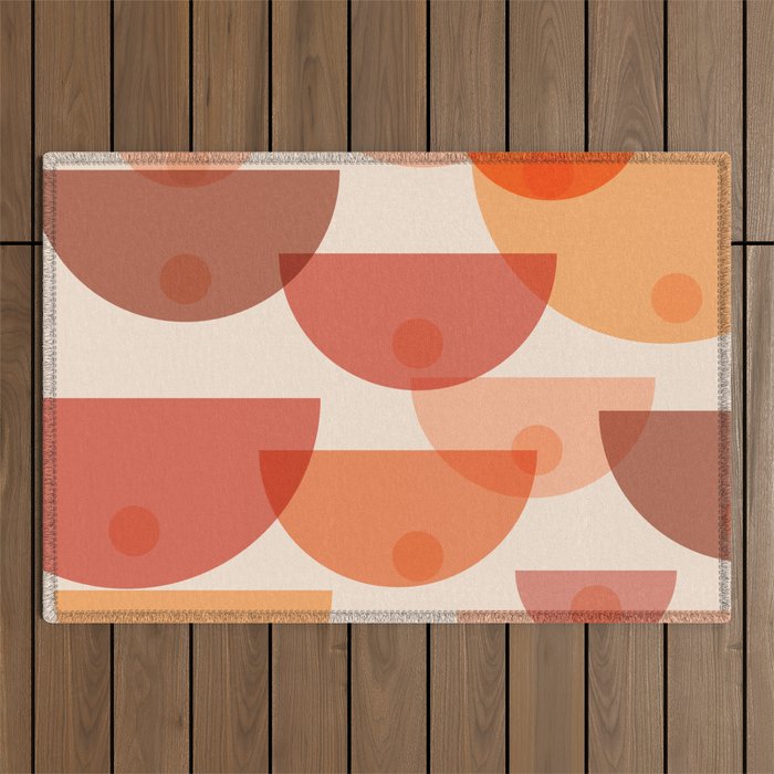 Mid Century Boobs Abstract Outdoor Rug Gallery Image 1