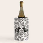 Swedish Dala Horses - Black Palette Wine Chiller Gallery Image 1