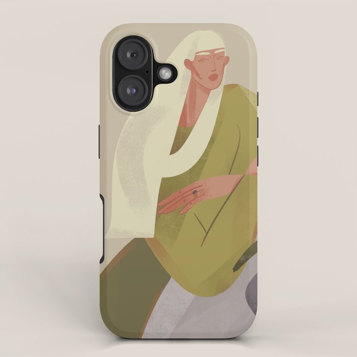 girl with a flower iPhone Case Gallery Image 1