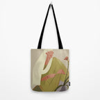 girl with a flower Tote Bag Gallery Image 2