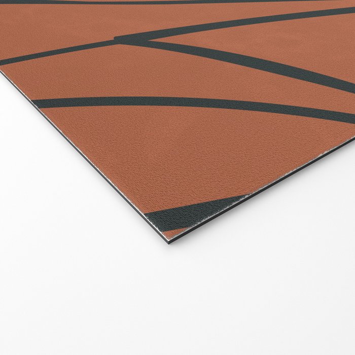 Flower Line Art, Black Brown Welcome Mat Gallery Image 2