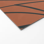Flower Line Art, Black Brown Welcome Mat Gallery Image 2