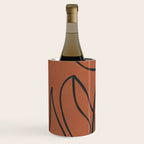 Flower Line Art, Black Brown Wine Chiller Gallery Image 2