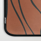 Flower Line Art, Black Brown Laptop Sleeve Gallery Image 3