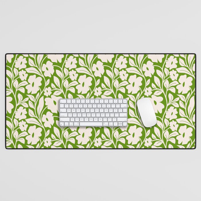Tropical Vines Pattern - Green Desk Mat Gallery Image 1