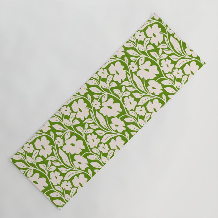 Tropical Vines Pattern - Green Yoga Mat Gallery Image 1