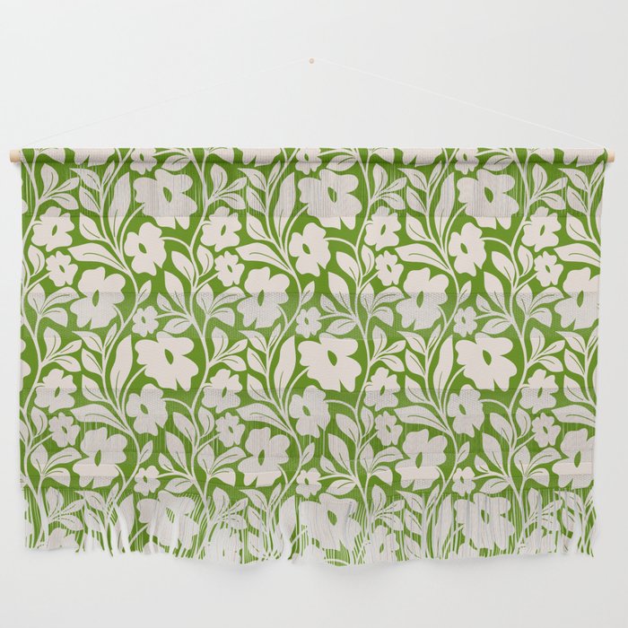 Tropical Vines Pattern - Green Wall Hanging Gallery Image 1