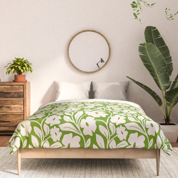 Tropical Vines Pattern - Green Comforter Gallery Image 3