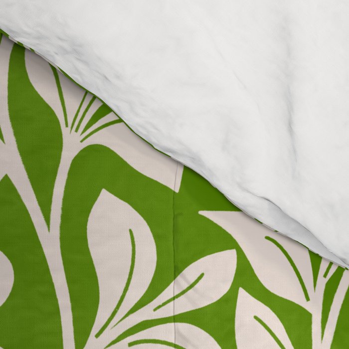 Tropical Vines Pattern - Green Comforter Gallery Image 4