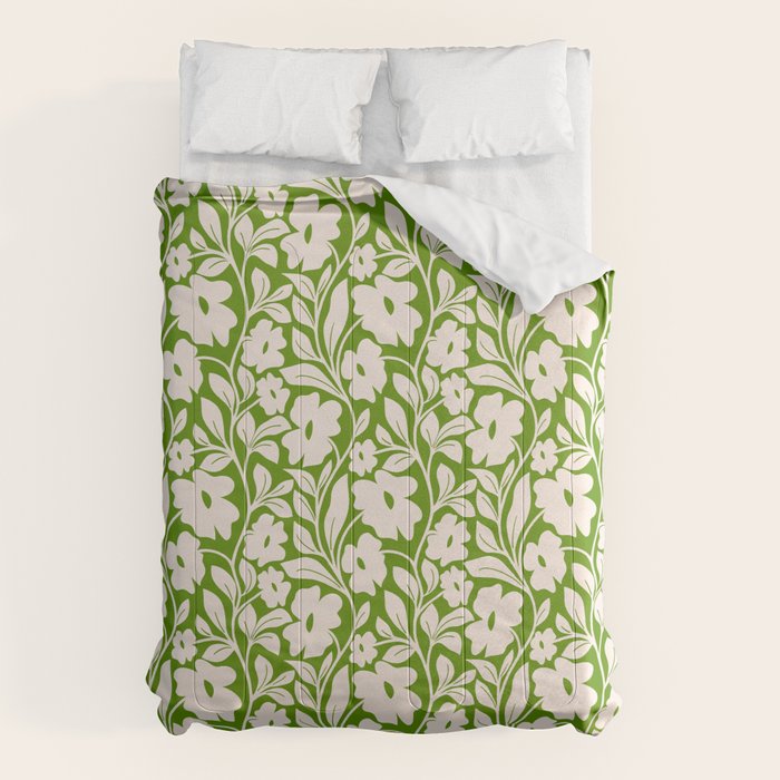 Tropical Vines Pattern - Green Comforter Gallery Image 1