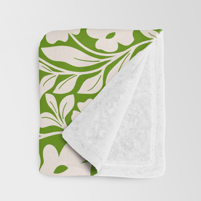 Tropical Vines Pattern - Green Throw Blanket Gallery Image 3