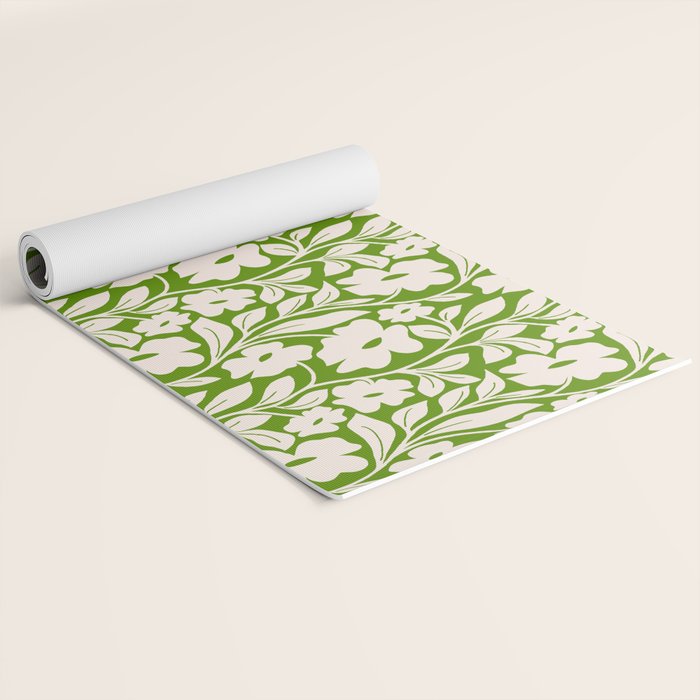 Tropical Vines Pattern - Green Yoga Mat Gallery Image 2