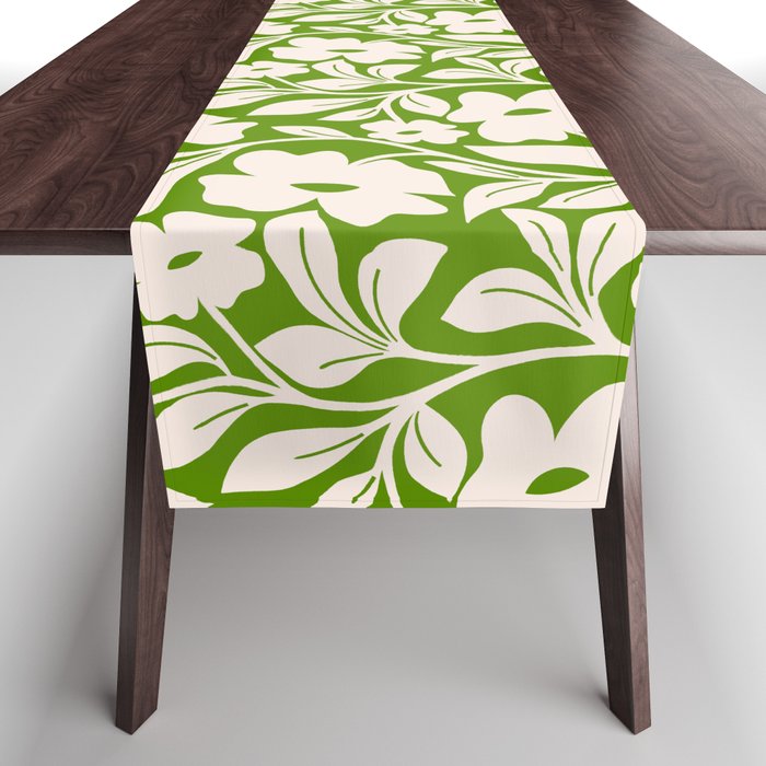 Tropical Vines Pattern - Green Table Runner Gallery Image 1