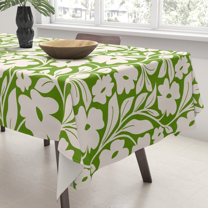 Tropical Vines Pattern - Green Tablecloth Gallery Image 3