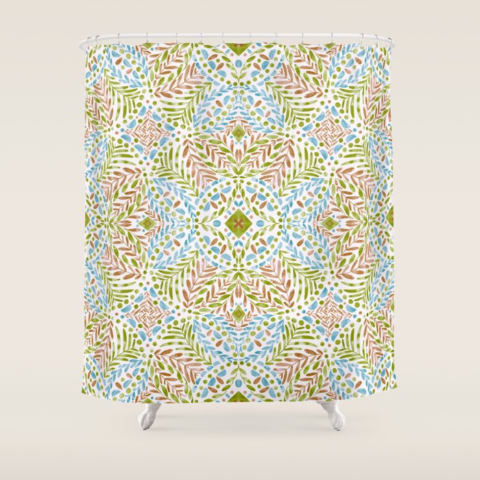 Natural Foliage Fusion G Shower Curtain Gallery Image 1