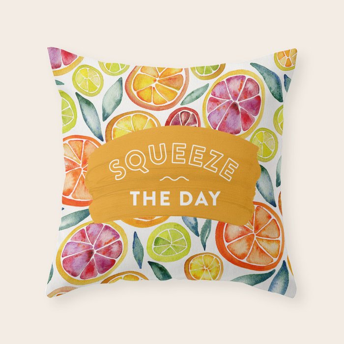 Squeeze the Day - Multi Palette Throw Pillow Gallery Image 6
