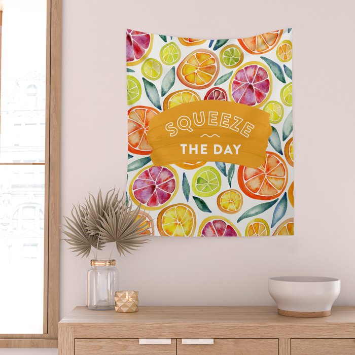 Squeeze the Day - Multi Palette Wall Tapestry Gallery Image 2