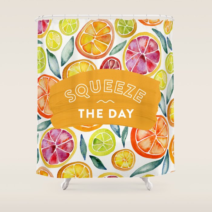 Squeeze the Day - Multi Palette Shower Curtain Gallery Image 1