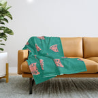 Pink pantehrs Throw Blanket Gallery Image 1