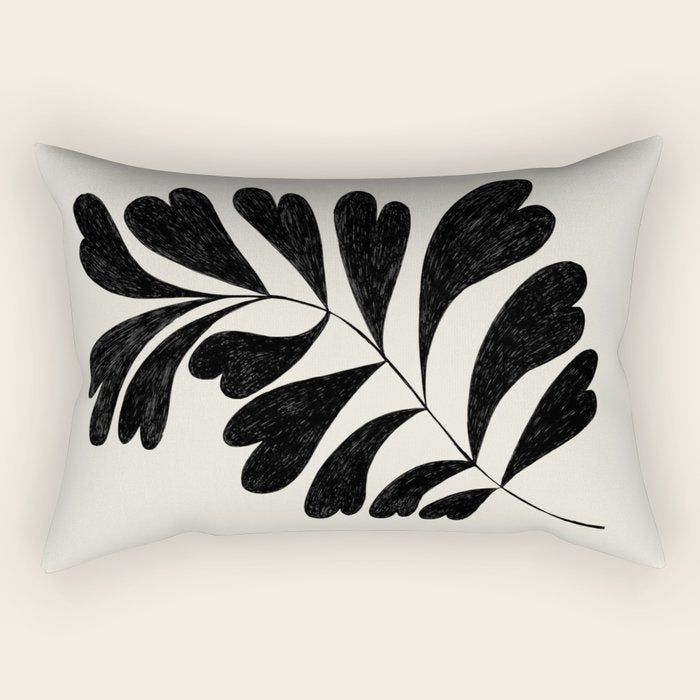 Love Palm Branch Rectangular Pillow Gallery Image 2