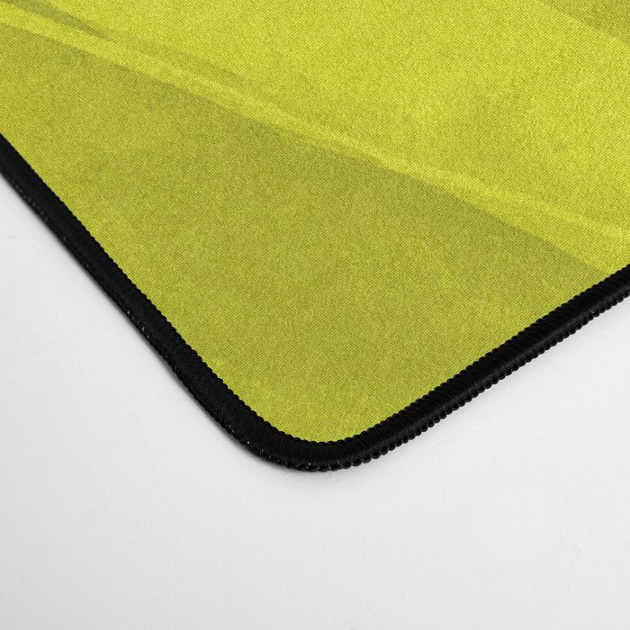 Lime Green Monstera Leaves Light Background #decor #society6 #buyart Desk Mat Gallery Image 4
