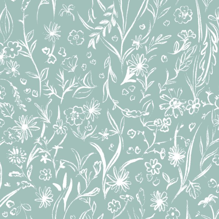 Wild Garden Drawing (Pale Blue) Coffee Mug Gallery Image 2