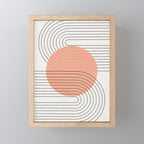 Peachy Geometric Balance Mini Art Print Gallery Image 1