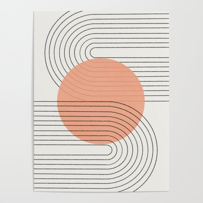 Peachy Geometric Balance Poster Gallery Image 4