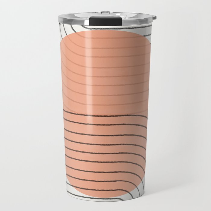 Peachy Geometric Balance Travel Mug Gallery Image 1