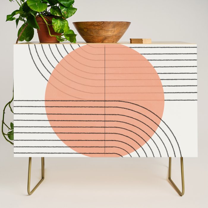 Peachy Geometric Balance Credenza Gallery Image 1