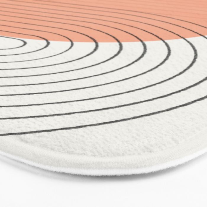 Peachy Geometric Balance Bath Mat Gallery Image 3