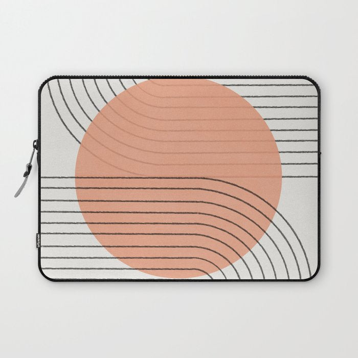 Peachy Geometric Balance Laptop Sleeve Gallery Image 1