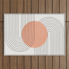 Peachy Geometric Balance Outdoor Rug Gallery Image 1