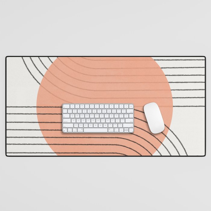 Peachy Geometric Balance Desk Mat Gallery Image 1