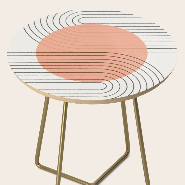 Peachy Geometric Balance Side Table Gallery Image 2