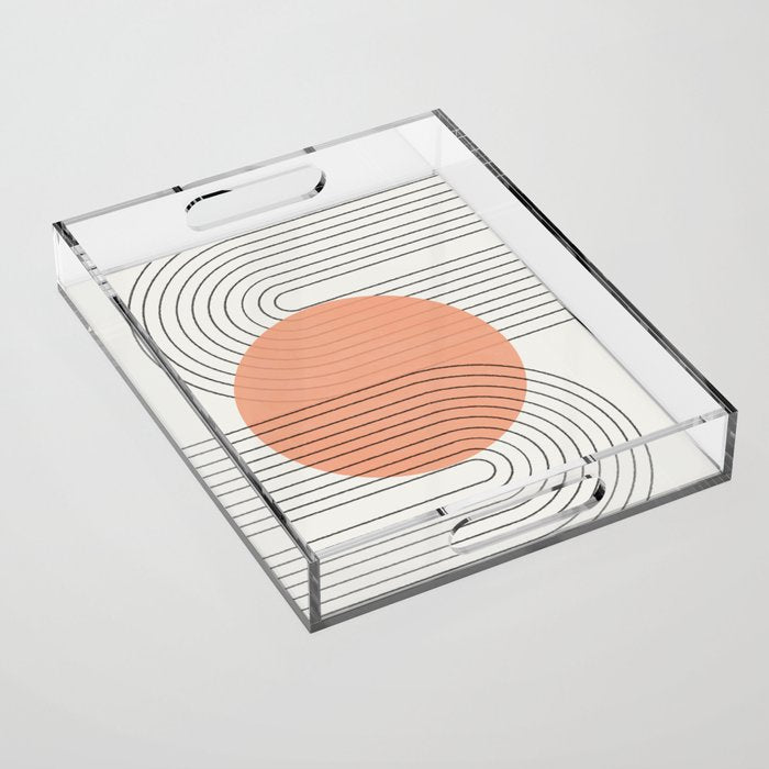 Peachy Geometric Balance Acrylic Tray Gallery Image 1