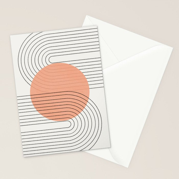 Peachy Geometric Balance Stationery Card Gallery Image 2