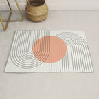 Peachy Geometric Balance Rug Gallery Image 1