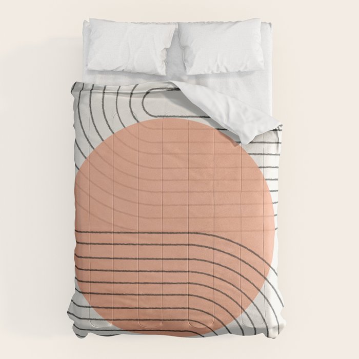 Peachy Geometric Balance Comforter Gallery Image 6