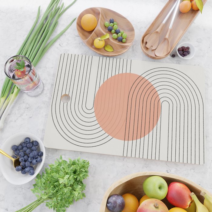 Peachy Geometric Balance Cutting Board Gallery Image 2