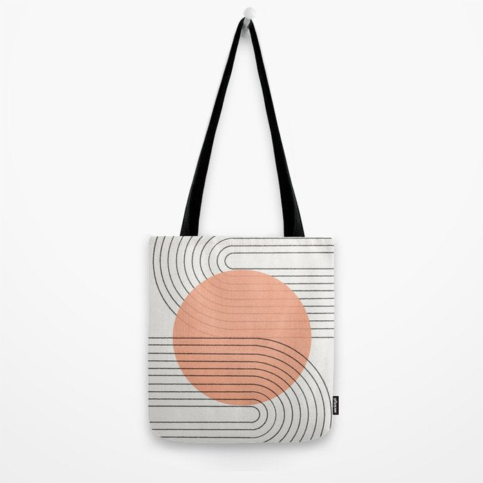Peachy Geometric Balance Tote Bag Gallery Image 2