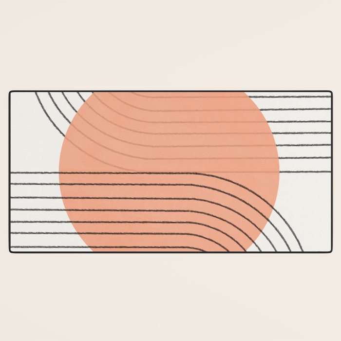 Peachy Geometric Balance Desk Mat Gallery Image 3